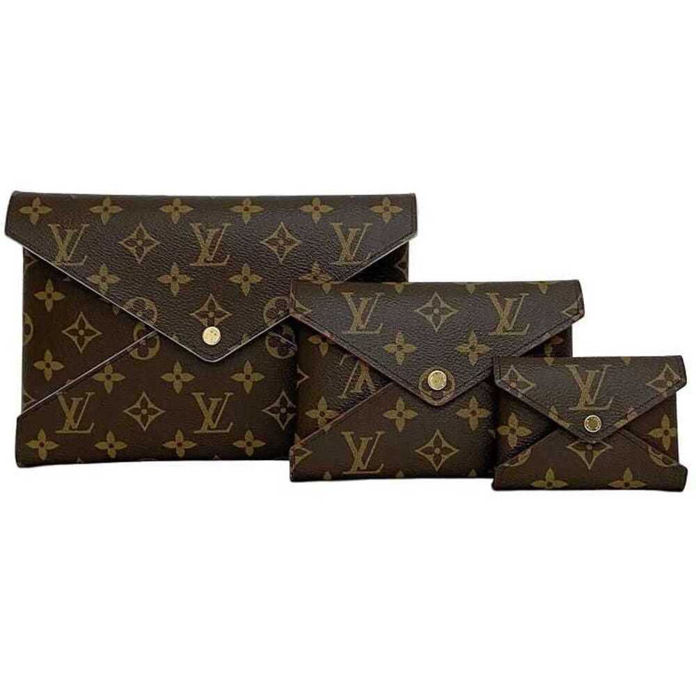 LOUIS VUITTON Authentic Brown Monogram Canvas Pochette Pouch - Picture 2 of 11